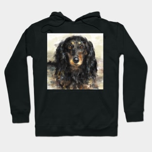 A Beautiful Artistic Painting of a Dachshund Hoodie